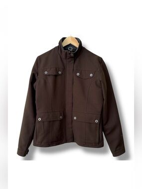 The North Face Tailored Utility Jacket Multiple Pockets Brown Size Medium